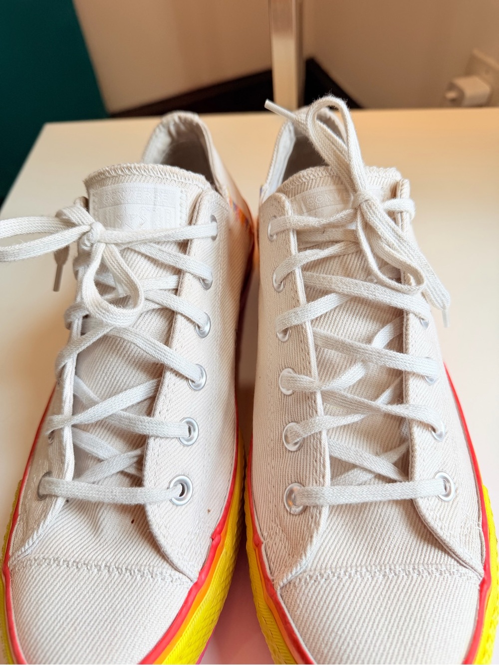 Converse Lift Ox Rainbow Platform 564992C Women SZ 10.5 Excellent - Picture 4 of 11